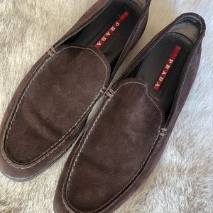 Prada Brown Suede Men’s Loafers Size 8 UK/Size 9 US